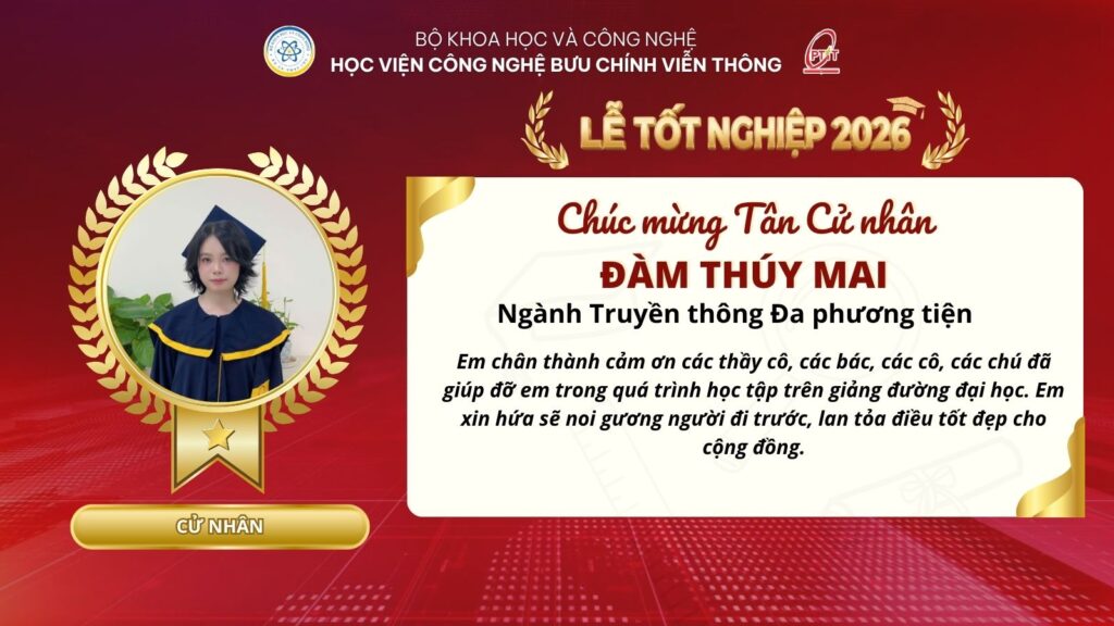 TỪ CÔ HỌC TRÒ VÙNG BIÊN ĐẾN TÂN CỬ NHÂN TRUYỀN THÔNG ĐA PHƯƠNG TIỆN PTIT
