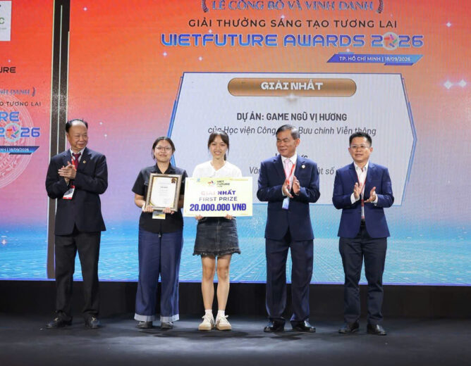 Sinh viên Khoa Đa phương tiện đạt Giải Nhất “Giải thưởng Sáng tạo tương lai – VietFuture Awards 2026”