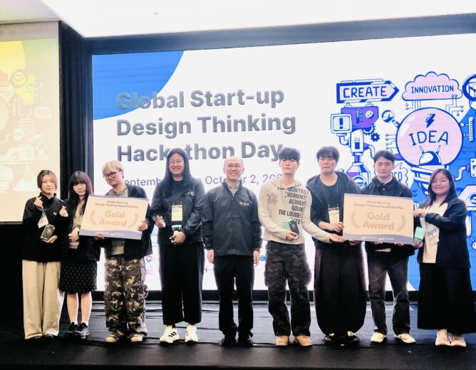 FACULTY OF MULTIMEDIA STUDENTS WIN GOLD AND SILVER AWARDS AT THE GLOBAL START-UP DESIGN THINKING HACKATHON 2026 IN SOUTH KOREA